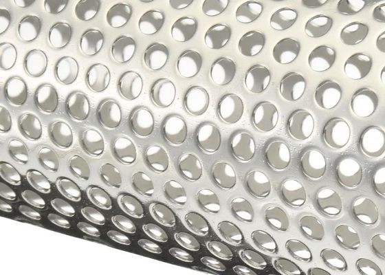 1-5mm Hole Size Perforated Round Steel Tubing 304 Stainless Flange Corrosion Resistance
